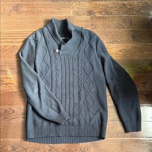 Nautica Blue Turtleneck Sweater Cozy Knit